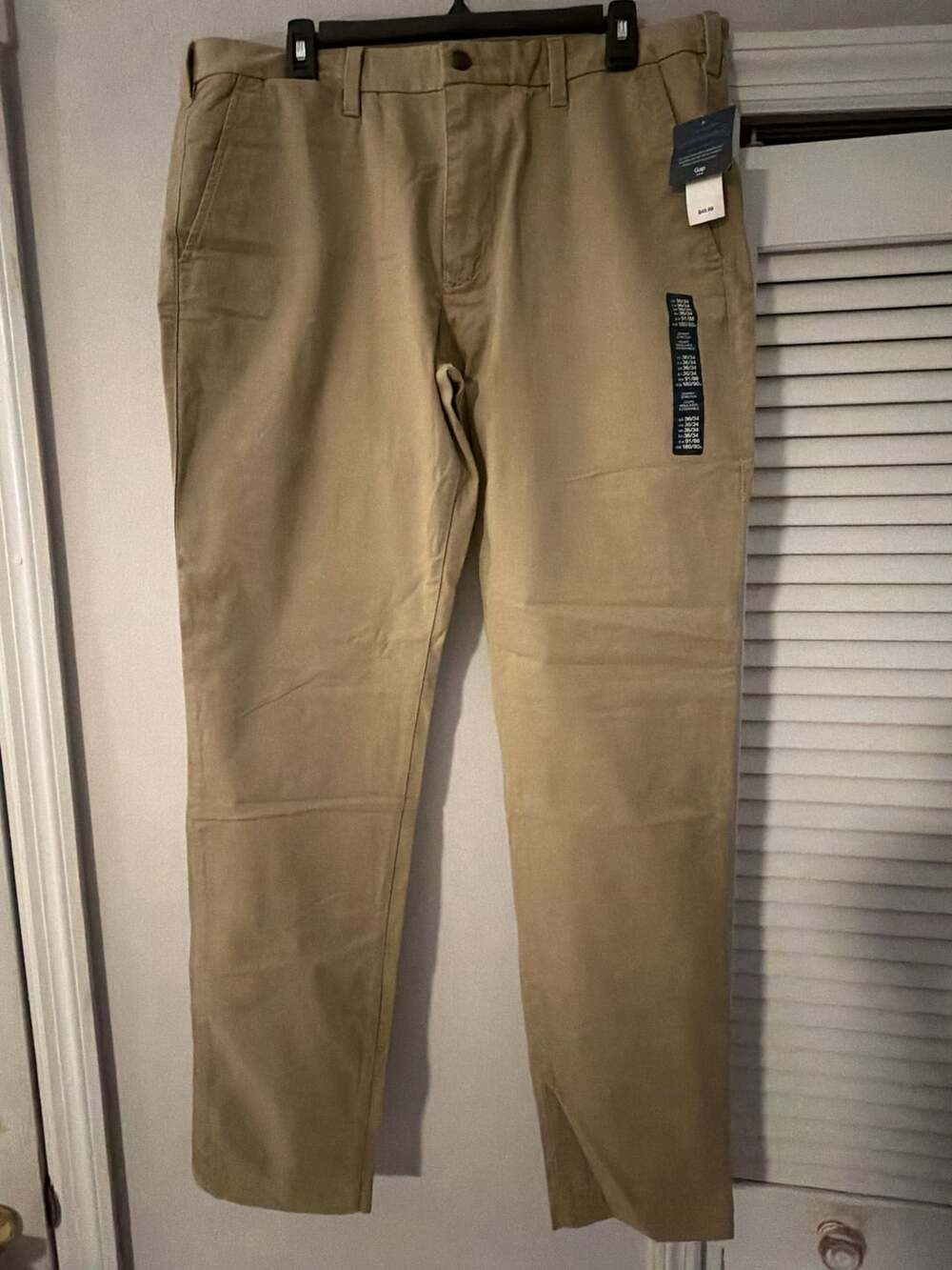 Gap Skinny Stretch Chino Khaki Pants Size 36x34 NWT